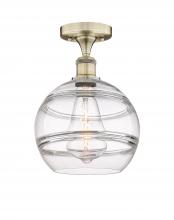 Innovations Lighting 616-1F-AB-G556-10CL - Rochester - 1 Light - 10 inch - Antique Brass - Semi-Flush Mount