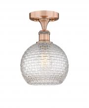 Innovations Lighting 616-1F-AC-G122C-8CL - Athens - 1 Light - 8 inch - Antique Copper - Semi-Flush Mount