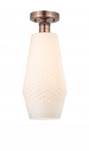 Innovations Lighting 616-1F-AC-G681-7 - Windham - 1 Light - 7 inch - Antique Copper - Flush Mount