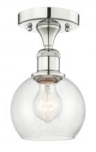 Innovations Lighting 616-1F-PN-G124-6 - Athens - 1 Light - 6 inch - Polished Nickel - Semi-Flush Mount