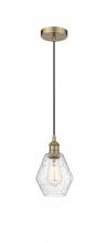 Innovations Lighting 616-1P-AB-G654-6 - Cindyrella - 1 Light - 6 inch - Antique Brass - Cord hung - Mini Pendant