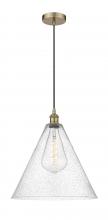 Innovations Lighting 616-1P-AB-GBC-164 - Berkshire - 1 Light - 16 inch - Antique Brass - Mini Pendant