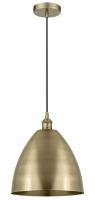 Innovations Lighting 616-1P-AB-MBD-12-AB - Bristol - 1 Light - 12 inch - Antique Brass - Cord hung - Mini Pendant