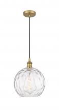 Innovations Lighting 616-1P-BB-G1215-10 - Athens Water Glass - 1 Light - 10 inch - Brushed Brass - Cord hung - Mini Pendant