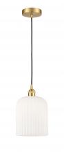 Innovations Lighting 616-1P-SG-G559-8GWH - Bridal Veil - 1 Light - 5 inch - Satin Gold - Cord hung - Mini Pendant