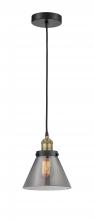 Innovations Lighting 616-1PH-BAB-G43 - Cone - 1 Light - 8 inch - Black Antique Brass - Cord hung - Mini Pendant