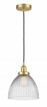 Innovations Lighting 616-1PH-SG-G222 - Seneca Falls - 1 Light - 10 inch - Satin Gold - Cord hung - Mini Pendant