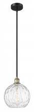 Innovations Lighting 616-1S-BAB-G1215-10 - Athens Water Glass - 1 Light - 10 inch - Black Antique Brass - Stem hung - Mini Pendant