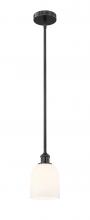 Innovations Lighting 616-1S-BK-G558-6GWH - Bella - 1 Light - 6 inch - Matte Black - Cord hung - Mini Pendant