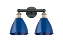 Innovations Lighting 616-2W-BAB-MBD-75-BL - Plymouth - 2 Light - 17 inch - Black Antique Brass - Bath Vanity Light