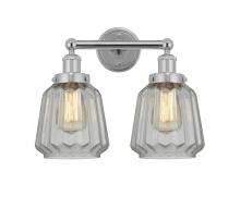 Innovations Lighting 616-2W-PC-G142 - Chatham - 2 Light - 16 inch - Polished Chrome - Bath Vanity Light