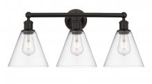 Innovations Lighting 616-3W-OB-GBC-82 - Berkshire - 3 Light - 26 inch - Oil Rubbed Bronze - Bath Vanity Light