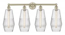 Innovations Lighting 616-4W-AB-G684-7 - Windham - 4 Light - 34 inch - Antique Brass - Bath Vanity Light