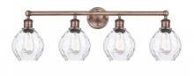 Innovations Lighting 616-4W-AC-G362 - Waverly - 4 Light - 33 inch - Antique Copper - Bath Vanity Light