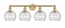 Innovations Lighting 616-4W-BB-G1213-8 - Athens Deco Swirl - 4 Light - 35 inch - Brushed Brass - Bath Vanity Light