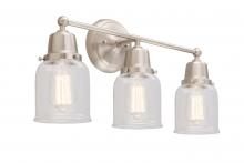 Innovations Lighting 623-3W-SN-G52-LED - Small Bell 3 Light Bath Vanity Light