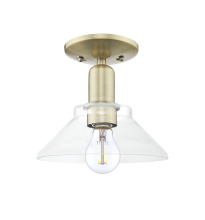 Innovations Lighting 716-1C-AB-G132 - Orwell - 1 Light - 8 inch - Antique Brass - Semi-Flush Mount