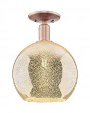 Innovations Lighting 716-1C-AC-G128-10 - Athens - 1 Light - 10 inch - Antique Copper - Semi-Flush Mount