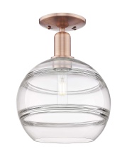 Innovations Lighting 716-1C-AC-G556-10CL - Rochester - 1 Light - 10 inch - Antique Copper - Semi-Flush Mount