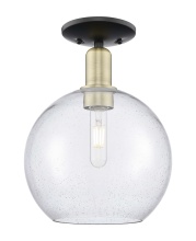 Innovations Lighting 716-1C-BAB-G124-10 - Athens - 1 Light - 10 inch - Black Antique Brass - Semi-Flush Mount