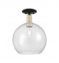 Innovations Lighting 716-1C-BAB-G124-12 - Athens - 1 Light - 12 inch - Black Antique Brass - Semi-Flush Mount