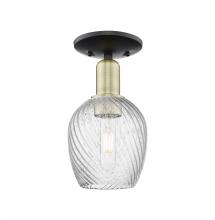 Innovations Lighting 716-1C-BAB-G292 - Salina - 1 Light - 6 inch - Black Antique Brass - Semi-Flush Mount