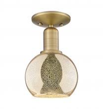 Innovations Lighting 716-1C-BB-G128-6 - Athens - 1 Light - 6 inch - Brushed Brass - Semi-Flush Mount
