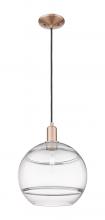 Innovations Lighting 716-1P-AC-G556-12CL - Rochester - 1 Light - 12 inch - Antique Copper - Cord hung - Mini Pendant