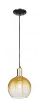 Innovations Lighting 716-1P-BAB-G483-8AM - Brookhaven Globe - 1 Light - 6 inch - Black Antique Brass - Cord hung - Mini Pendant
