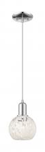 Innovations Lighting 716-1P-PC-G1216-6WM - White Mouchette - 1 Light - 6 inch - Polished Chrome - Cord hung - Mini Pendant