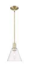 Innovations Lighting 716-1S-AB-GBC-82 - Berkshire Glass - 1 Light - 8 inch - Antique Brass - Stem hung - Mini Pendant