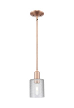 Innovations Lighting 716-1S-AC-G112 - Cobbleskill - 1 Light - 5 inch - Antique Copper - Stem hung - Mini Pendant