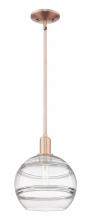 Innovations Lighting 716-1S-AC-G556-10CL - Rochester - 1 Light - 10 inch - Antique Copper - Stem hung - Mini Pendant