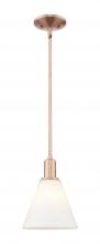 Innovations Lighting 716-1S-AC-GBC-81 - Berkshire Glass - 1 Light - 8 inch - Antique Copper - Stem hung - Mini Pendant