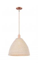 Innovations Lighting 716-1S-AC-NBD-16-NAT - Bristol Natural - 1 Light - 6 inch - Antique Copper - Mini Pendant