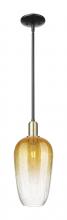 Innovations Lighting 716-1S-BAB-G484-7AM - Brookhaven Flute - 1 Light - 6 inch - Black Antique Brass - Mini Pendant