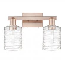 Innovations Lighting 716-2W-AC-G1113 - Cobbleskill - 2 Light - 16 inch - Antique Copper - Bath Vanity Light