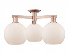 Innovations Lighting 716-3F-AC-G121-8 - Athens - 3 Light - 26 inch - Antique Copper - Semi-Flush Mount