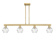 Innovations Lighting 716-4I-BB-G1213-6CL - Athens Deco Swirl - 4 Light - 48 inch - Brushed Brass - Stem hung - Island Light