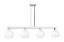 Innovations Lighting 716-4I-SN-G483-8OP - Brookhaven Globe - 4 Light - 48 inch - Brushed Satin Nickel - Cord hung - Island Light