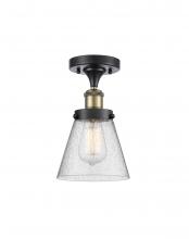 Innovations Lighting 916-1C-BAB-G64 - Cone - 1 Light - 6 inch - Black Antique Brass - Semi-Flush Mount