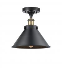 Innovations Lighting 916-1C-BAB-M10-BK - Briarcliff - 1 Light - 10 inch - Black Antique Brass - Semi-Flush Mount