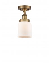  916-1C-BB-G51 - Bell - 1 Light - 5 inch - Brushed Brass - Semi-Flush Mount