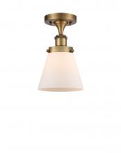  916-1C-BB-G61 - Cone - 1 Light - 6 inch - Brushed Brass - Semi-Flush Mount