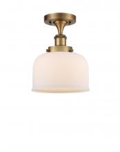  916-1C-BB-G71 - Bell - 1 Light - 8 inch - Brushed Brass - Semi-Flush Mount