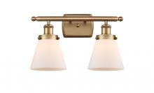 Innovations Lighting 916-2W-BB-G61 - Cone - 2 Light - 16 inch - Brushed Brass - Bath Vanity Light