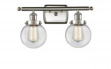 Innovations Lighting 916-2W-SN-G202-6 - Beacon - 2 Light - 16 inch - Brushed Satin Nickel - Bath Vanity Light