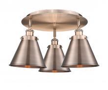 Innovations Lighting 916-3C-AC-M13-AC - Appalachian - 3 Light - 20 inch - Antique Copper - Semi-Flush Mount