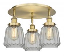 Innovations Lighting 916-3C-BB-G142 - Chatham - 3 Light - 19 inch - Brushed Brass - Flush Mount