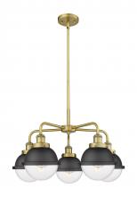 Innovations Lighting 916-5CR-BB-HFS-62-BK - Ballston Urban - 5 Light - 26 inch - Brushed Brass - Chandelier